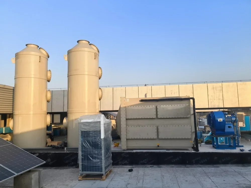 Waste gas scrubber for biomedical institute animal center exhaust