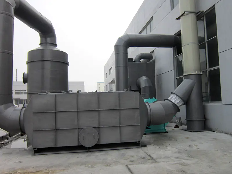 Activated carbon adsorption unit installation