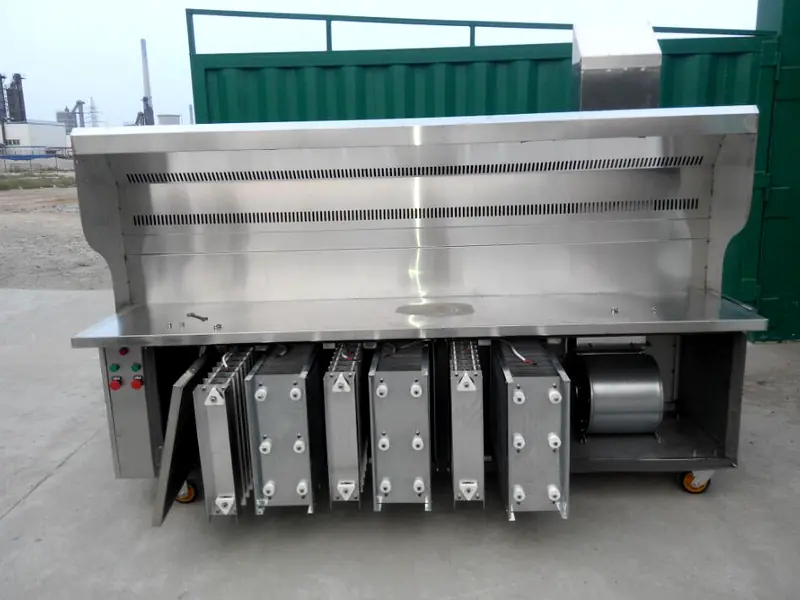Industrial oil mist ESP system on-site