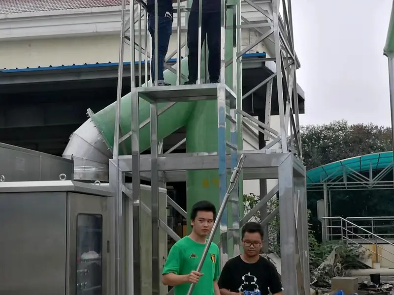 Spray tower deodorization equipment detail